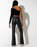 Image of Zolen Flare Trouser in Pu Matte Black