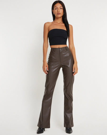 Zaltana Flare Trouser in Tailoring Brown