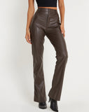 Image of Zoven Trouser in Pu Dark Chocolate