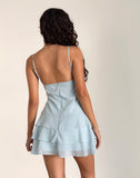 Image of Riasi Mini Dress in Baby Blue Chiffon