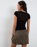 Image of Ribay Mini Skirt in Ditsy Floral Bronze