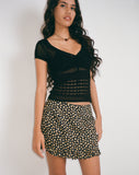 Image of Ribay Mini Skirt in Ditsy Floral Bronze