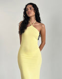 image of Ribka Midi Dress in Mesh Lemon