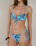Image of Image of Ricoa Bikini Top in Blue Flower
