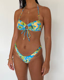 Image of Ricoa Bikini Top in Blue Watercolour Floral