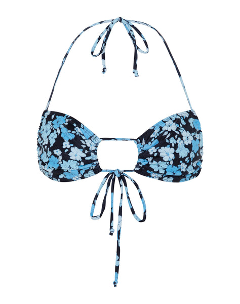 Image of Ricoa Bikini Top in Pastel Blue Floral