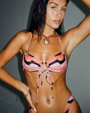 image of Ricoa Bikini Top in Abstract Art Pink