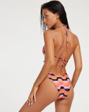 Ricoa Bikini Top in Abstract Art Pink