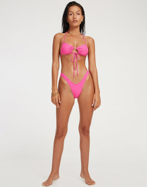 image of Farida Bikini Bottom in Hot Pink