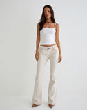 Image of Rigid Low Rise Flare Jeans in Off White