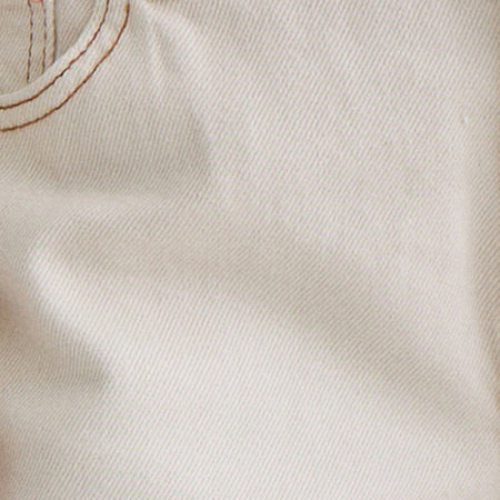 Rigid Low Rise Flare Jeans in Off White