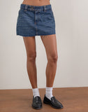 Image of Rigid Micro Denim Skirt in Heritage Blue