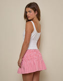 Image of Rikako Mini Skirt in Mini Gingham Peach