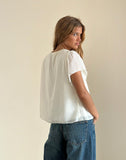 Image of Rike Longline Top in Chiffon Ivory