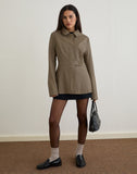 Image of Riku Coat in PU Mushroom