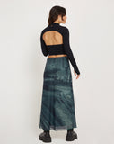 image of Rindu Midi Skirt in Cityscape Green