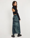 image of Rindu Midi Skirt in Cityscape Green