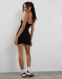 Image of Rineko Tie Strap Mini Dress in Black