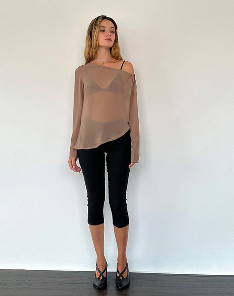 Image of Riot Top in Chiffon Light Brown