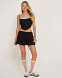 image of Rivas Crop Top in Tailoring Black with Pale Blue Trim