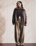 Image of Rivela Tie Waist Trouser in Taupe