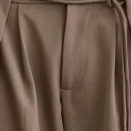 Rivela Tie Waist Trouser in Taupe