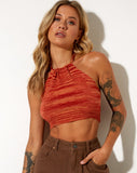 Image of Roena Crop Top in Space Dye Tangerine Strawberry