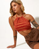 Image of Roena Crop Top in Space Dye Tangerine Strawberry