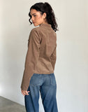 Image of Rohana Fitted Jacket in Baby Cord Walnut Brown