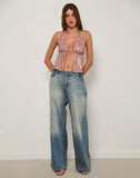 Image of Rokudo Halterneck Top in Boho Batik Sequin Pink