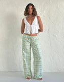 Image of Lirura Trouser in Table Cloth Neo Mint