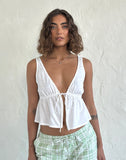 Image of Rolia Tie Front Top in Off White