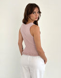 Image of Romane Sleeveless Top in Dusty Rose Rib Knit