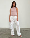 Image of Romane Sleeveless Top in Dusty Rose Rib Knit