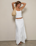 Image of Rombe Seamed Fairy Midi Skirt in Ivory