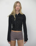 Image of Ronira Jacket Chambray Studs in Black