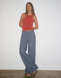 Image of Roomy Extra Wide Low Rise Jeans in Pinstripe Indigo Wash