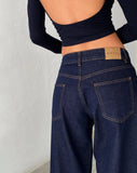 Image of Roomy Extra Wide Low Rise Jeans in Indigo