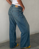 image of Roomy Extra Wide Low Rise Jeans in Vintage Blue Green