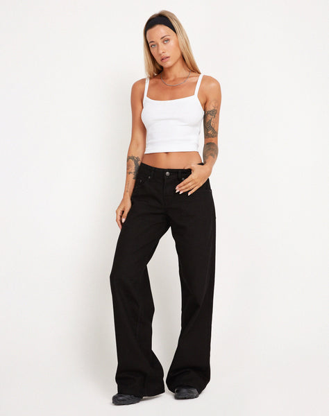 Image of Roomy Extra Wide Jeans in Black