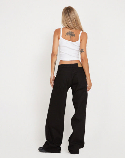 Image of Roomy Extra Wide Jeans in Black