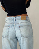 Image of Roomy Extra Wide Low Rise Jeans in Extreme Light Blue Wash