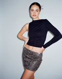 Image of Ina Mini Skirt in PU Snake Skin Tan