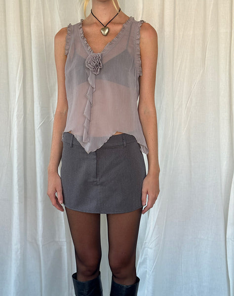 Image of Rosalinda Top in Chiffon Lilac Grey