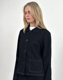 Image of Rosdi Bow Embellished Jacket in Dark Indigo