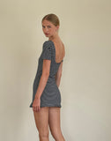 Image of Roswitha Mini Dress in Navy with White Stripe