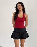 image of Roxe Ribbed Vest Top in Adrenaline Red