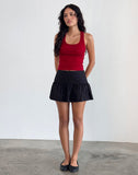 image of Roxe Ribbed Vest Top in Adrenaline Red