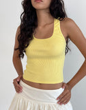 image of Roxe Ribbed Vest Top in Lemonade