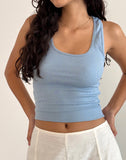 Image of Roxe Ribbed Vest Top in Nantucket Blue